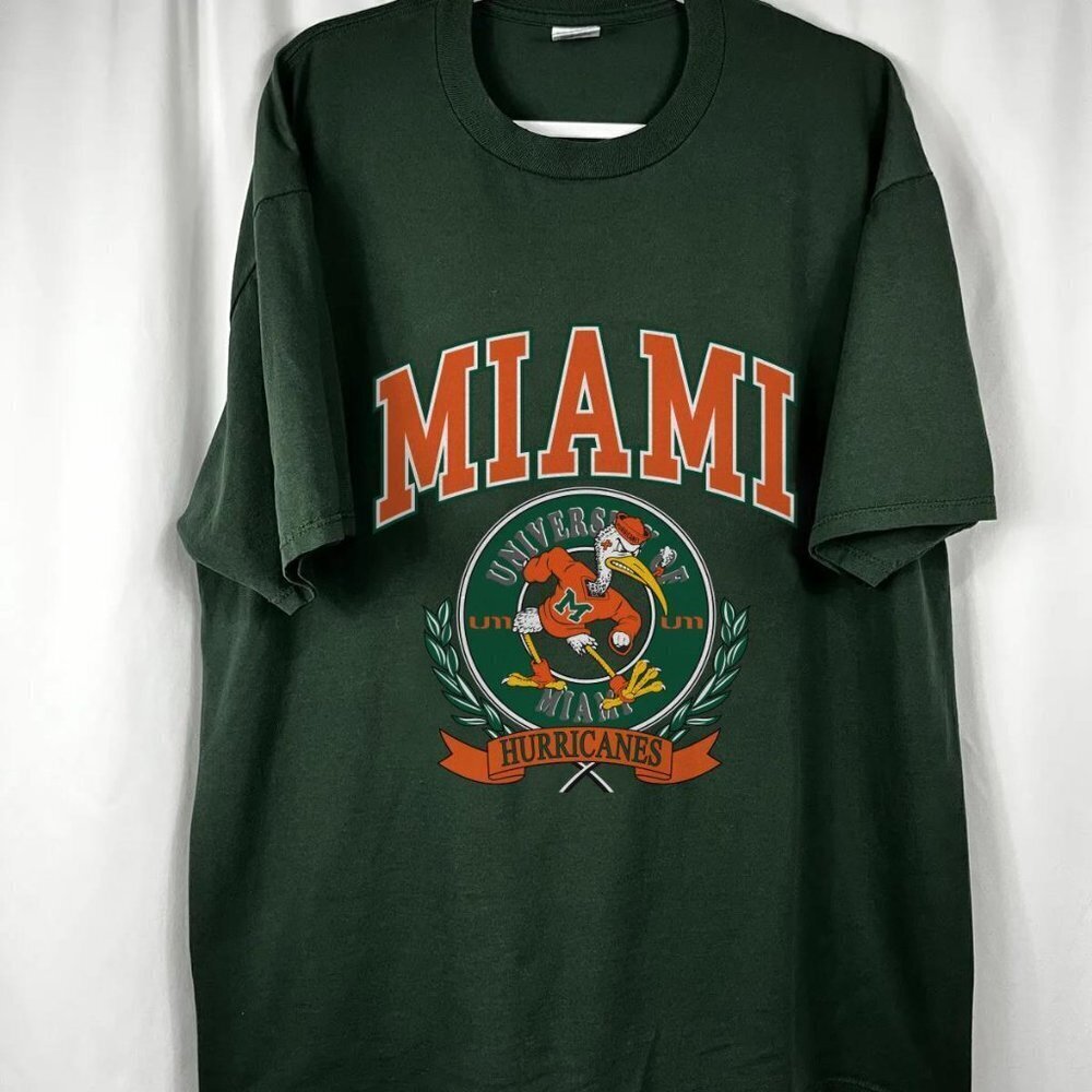 Miami Hurricanes Vintage NCAA University Logo T Shirt